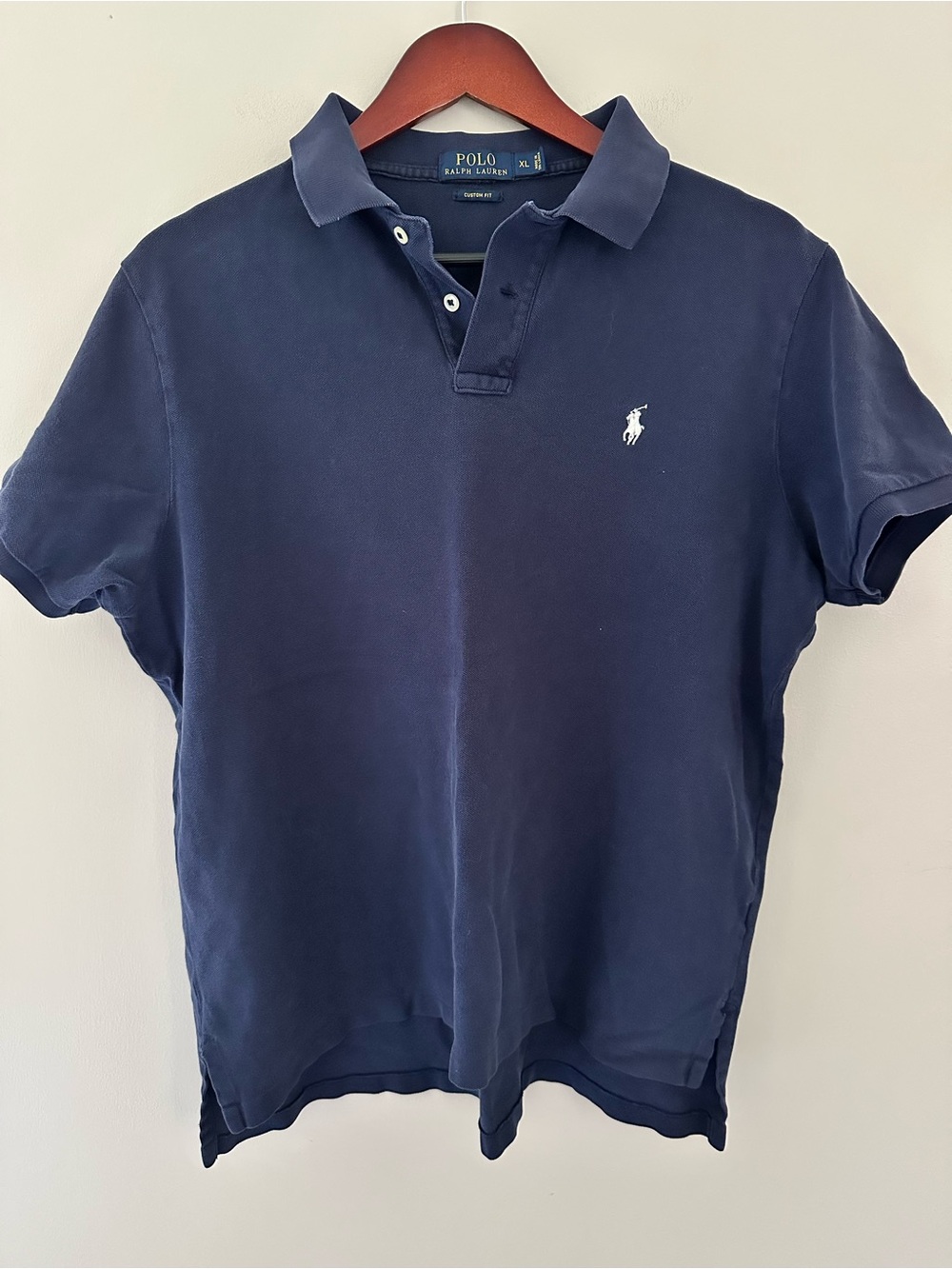 Polo by Ralph Lauren Navy Short-Sleeve Polo with White Pony 100% Cotton